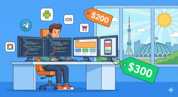 Toshkentda sayt va mobil ilovalar yaratish narxi qancha? Dasturchidan hamyonbop narxlar.